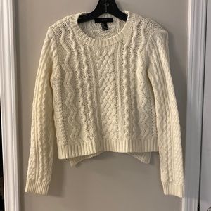 Forever 21 knit sweater color ivory size s